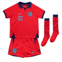 Koszulka piłkarska Anglia Jude Bellingham #22 Strój wyjazdowy dla dzieci MŚ 2022 tanio Krótki Rękaw (+ Krótkie spodenki)